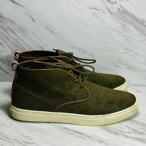 Tommy Hilfiger military green suede high top shoes, size 11 main image 4